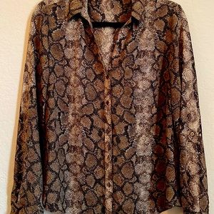 The Limited silk blouse size M Perfect Condition snake skin pattern
